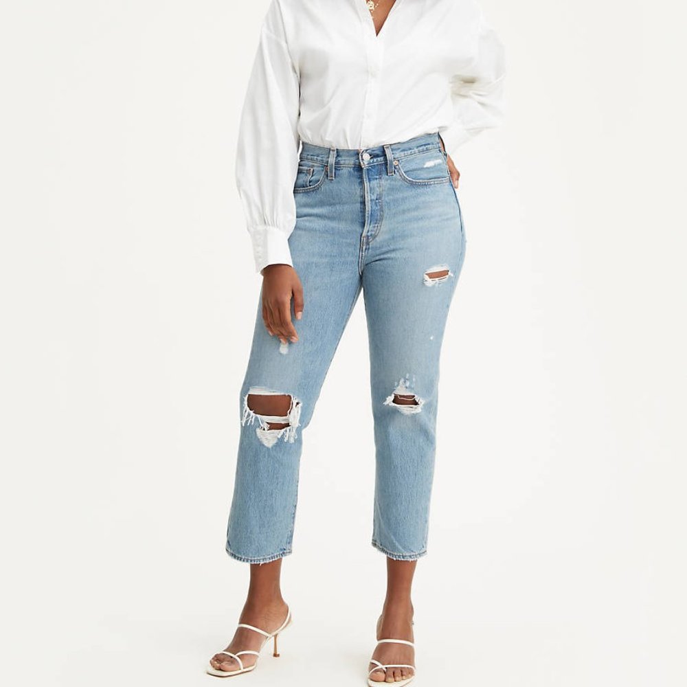 Levi's Wedgie Straight jeans in Authentically Yours size 23W X 26L